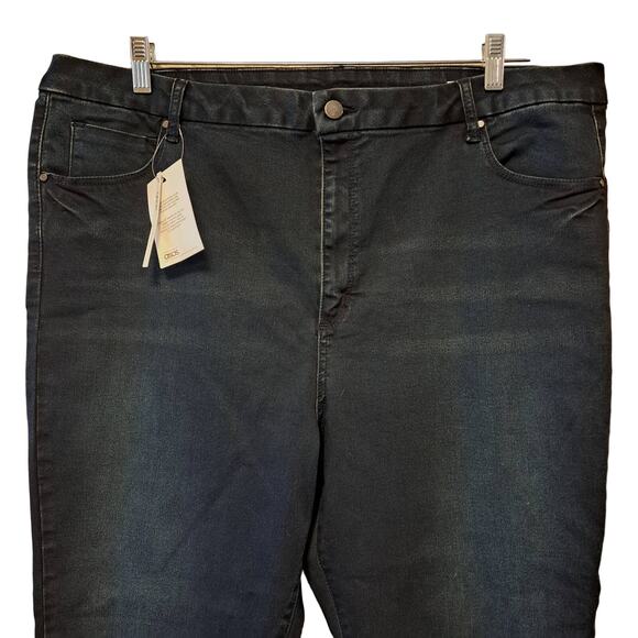 ASOS CURVE Jeans Women's Plus Size US 20 UK 24 Dark Wash High Rise Stretchy - Picture 2 of 7